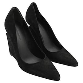 Alexander Wang-Chaussures compensées en daim noir Alexander Wang-Noir