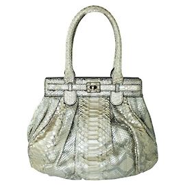 Zagliani Puffy Python Oxide Grigio Golden
