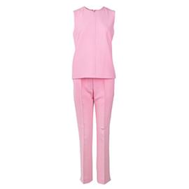 Victoria Beckham-Victoria, Victoria Beckham Trousers With Stripe Detail-Pink