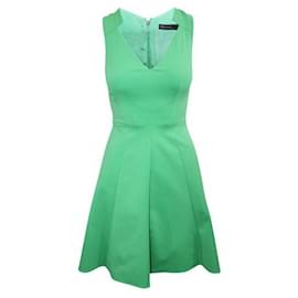 Autre Marque-ZEITGENÖSSISCHES DESIGNER-Kleid in Grün mit V-Ausschnitt-Grün