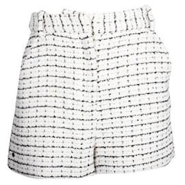 Maje-MAJE Ivory Tweed Shorts-Cream