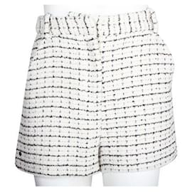Maje-MAJE Ivory Tweed Shorts-Cream