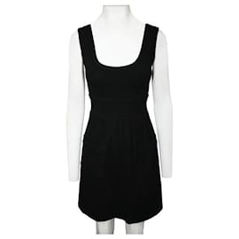 Diane Von Furstenberg-Diane Von Furstenberg Slim Fit Black Dress with Pockets-Black