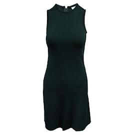 Autre Marque-CONTEMPORARY DESIGNER Slim Fit Bottle Green Sleeveless Dress-Green