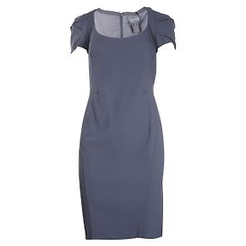 ZAC POSEN – Knielanges Kleid in Schiefergrau Grau