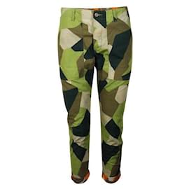 Zucca-Pantaloni con stampa verde ZUCCA-Verde