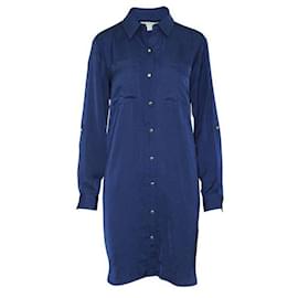 Michael Kors-Michael Michael Kors Navy Blue Shirt Dress-Navy blue