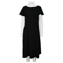 Acne-Acne Studios Schwarzes Kleid mit Falten an der Seite-Schwarz