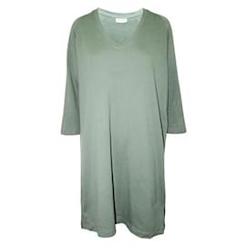 Dries Van Noten-Dries Van Noten Übergroßes grünes T-Shirt-Kleid-Grün