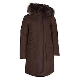 Autre Marque-Woolrich John Rich & Bros Brown Fur Trim Coat-Brown