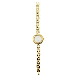 Gucci-Relógio de moldura dourada intercambiável-Dourado