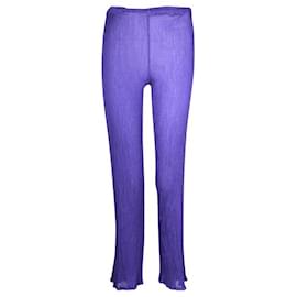Issey Miyake-ME Purple Textured Pants-Purple