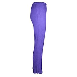 Issey Miyake-ME Purple Textured Pants-Purple