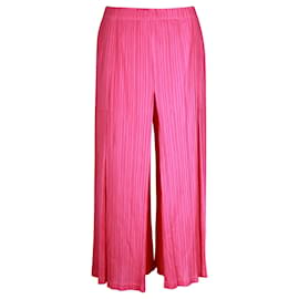 Issey Miyake-IKKO TANAKA Candy Pink Pleated Loose Fit Pants-Pink