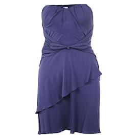 Temperley London-Temperley London – Trägerloses, kurzes Kleid mit Herzausschnitt-Marineblau