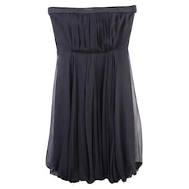 Autre Marque-CONTEMPORARY DESIGNER Silk Strapless Dress-Black
