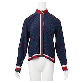 Gucci-Camicia in seta con logo-Multicolore