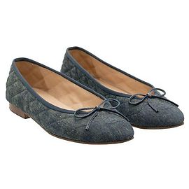 Chanel Bailarinas jeans Azul