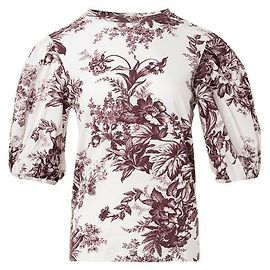 Erdem Top Theodora con maniche a sbuffo con stampa floreale Multicolore