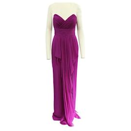 Autre Marque-MARCHESA NOTTE Purple Evening Dress-Purple