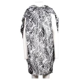 MCM-MCM Talbot Ruhnof für MCM – Kleid in Weiß und Grau mit Paisley-Print-Schwarz