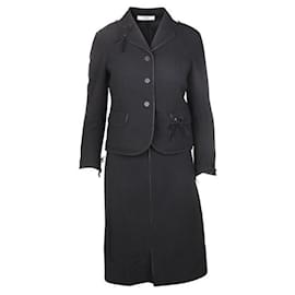 Prada-Conjunto de traje de falda de lana PRADA-Negro