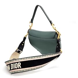 Christian Dior-Dior Saddle Bag + Strap-Green