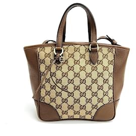 Gucci-Gucci Jacquard Tote And Shoulder Bag (449241)-Brown,Multiple colors