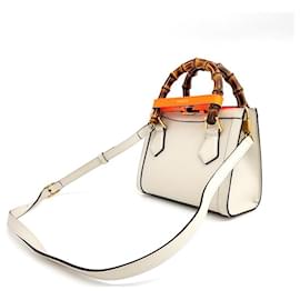Gucci-Gucci  Diana Tote Shoulder Bag-Cream