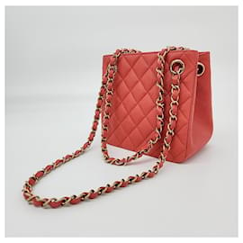 Chanel-Borsa a secchiello mini classica Chanel Caviar-Rosso