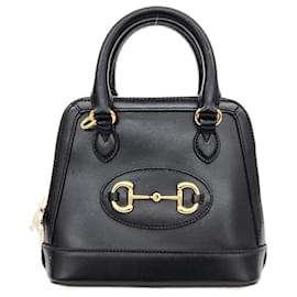 Gucci-GUCCI  Horsebit 1955 Mini Top Handle Bag-Black