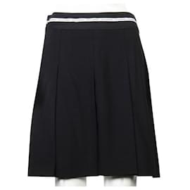 Dolce & Gabbana-DOLCE & GABBANA  Black Pleated Skirt-Black