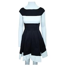 Autre Marque-CONTEMPORARY DESIGNER Black and White Dress-Black