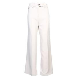 Autre Marque-Pantalon craie DESIGNER CONTEMPORAIN-Blanc