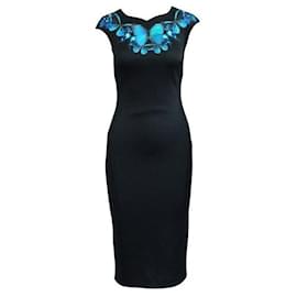 Autre Marque-Contemporary Designer Black Slim Fit Dress With Butterfly Print-Multiple colors