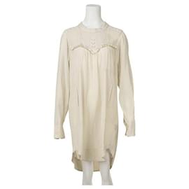 Isabel Marant Etoile-Isabel Marant Etoile Embellished Long Sleeve Blouse-White