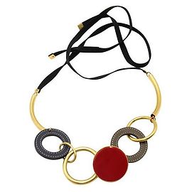 Marni-Leder, Harz- und Metallgürtel Rot