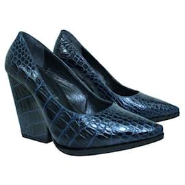 Autre Marque-SCANLAN & THEODORE Zapatos de tacón de piel de serpiente con tacón en bloque-Otro