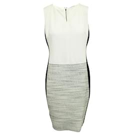 Autre Marque-Contemporary Designer White, Grey and Black Dress-White