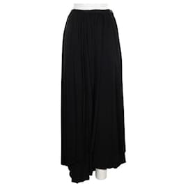 Lanvin-LANVIN Pleated Maxi Skirt-Black