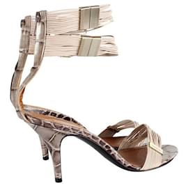 Givenchy-GIVENCHY Crocodile Embossed Straps Sandals-Other