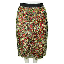 Self portrait-SELF-PORTRAIT Colorful Embroidered Skirt-Multiple colors