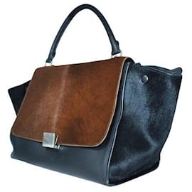 Céline-Borsa CELINE in pelo di vitello a trapezio-Marrone