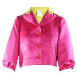 Moschino-MOSCHINO Pink Neon Short Jacket-Fuschia