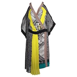 Autre Marque-DESIGNER CONTEMPORAIN La robe midi portefeuille multicolore Magda-NY Runway Spring 2012-Multicolore