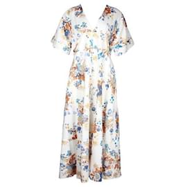 Erdem-Vanessa Short Sleeve Linen Midi Dress With Buttons-Other