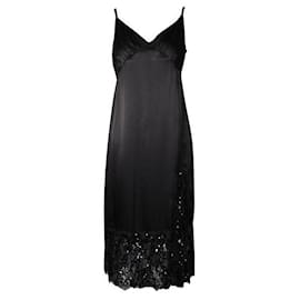 Michael Kors-Michael Michael Kors Black Dress with Sequined Bottom-Black