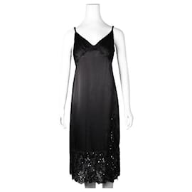 Michael Kors-Michael Michael Kors Black Dress with Sequined Bottom-Black