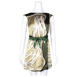 Marc Jacobs-MARC JACOBS Grünes Kleid mit Taillenschnürung-Grün
