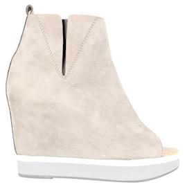 Maison Martin Margiela-Maison Martin Margiela Suede Wedges Boots-Grey